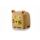 JK Vinylová kocka levice, žltá pískacia hračka pre psov, 10 cm