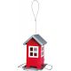 Trixie Záhradné krmítko kovové, farebný domček 19x20x19 cm, - červený/strieborná strecha