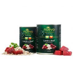 NUEVO dog Senior Lamb & Beef with oat flakes 400 g konzerva