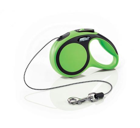 flexi New Comfort Cord (lanko), veľkosť XS, zelené, 3 m/8 kg