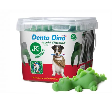 JK Dento Dino dentálna maškrta s chlorofylom 7,5 cm 460 g