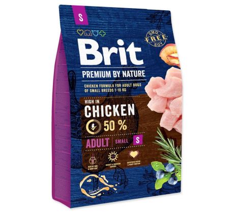 Brit Premium by Nature dog Adult S 1 kg