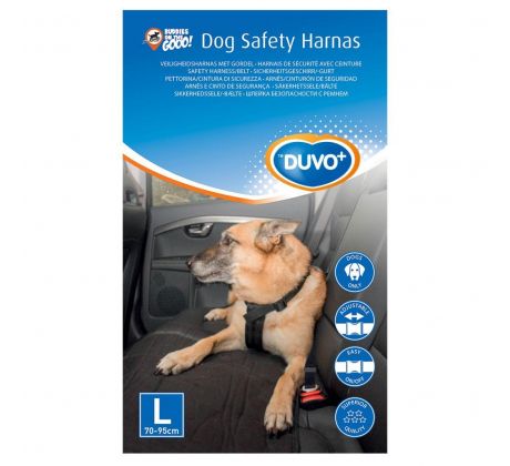 DUVO+ Autopás bezpečnostný Harness L 70 - 95 cm