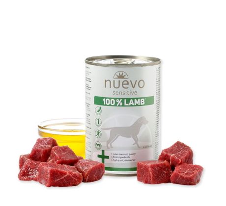NUEVO dog Sensitive 100% Lamb 400 g konzerva