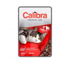 Calibra Cat kapsička Premium Adult Chicken & Beef 100 g