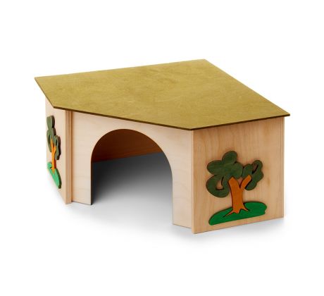 JK Rohový domček pre králiky 27×27×15 cm