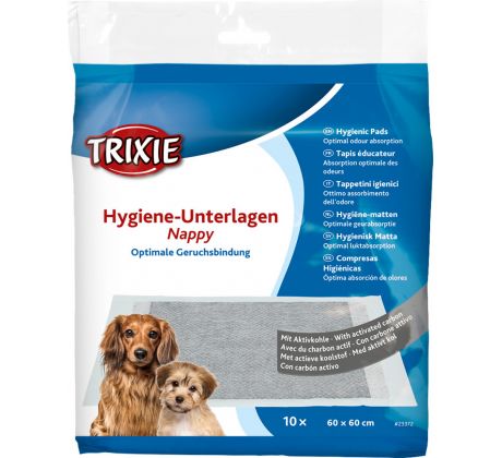 Trixie Hygienické podložky s aktívnym uhlím, 60 x 60 cm, 10ks