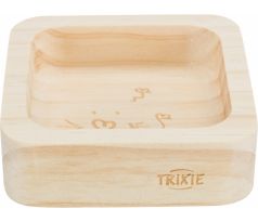 Trixie Miska pre hlodavce drevená, štvorcová, 60 ml / 8×8 cm