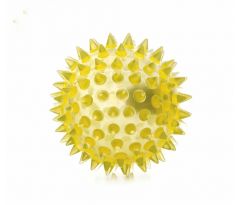 JK LED TPR loptička s pichliačmi žltá, 5,5 cm