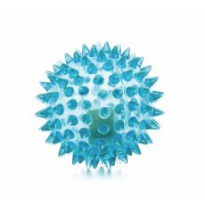 JK LED TPR loptička s pichliačmi modrá, 5,5 cm