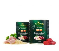 NUEVO dog Junior Chicken & Beef 800 g konzerva