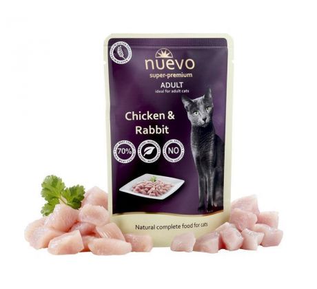NUEVO cat Adult Chicken & Rabbit 85 g kapsičky