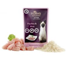 NUEVO cat Kitten Poultry with Rice 85 g kapsičky