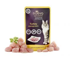NUEVO cat Adult Sensitive Mono Turkey 16 x 85 g kapsičky