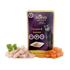 NUEVO cat Adult Chicken & Salmon 85 g kapsičky