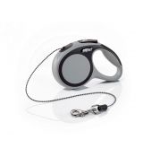 flexi New Comfort Cord (lanko), veľkosť XS, sivé, 3 m/8 kg