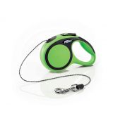 flexi New Comfort Cord (lanko), veľkosť XS, zelené, 3 m/8 kg