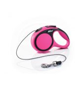flexi New Comfort Cord (lanko), veľkosť XS, ružové, 3 m/8 kg