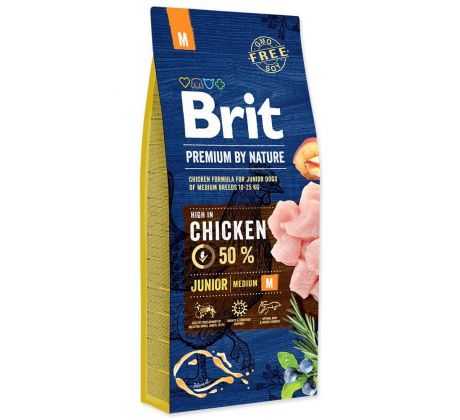 Brit Premium by Nature dog Junior M 3 kg