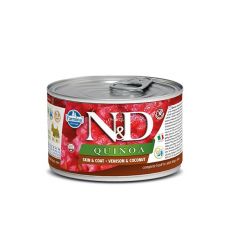 N&D DOG QUINOA SKIN&COAT VENISON MINI WET FOOD 140 G