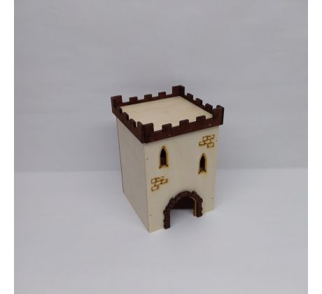 JK Hrad č. 1, drevený domček pre škrečky 9×9×14 cm
