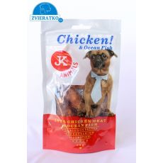 JK Meat Snack Ocean Fish and Chicken Meat, ryba s kuracím mäsom, mäsová maškrta, 80 g