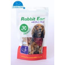 Meat Snack Rabbit Ear with Duck meat, sušené králičie uši s kačacím mäsom, mäsová maškrta, 80 g