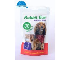 Meat Snack Rabbit Ear with Duck meat, sušené králičie uši s kačacím mäsom, mäsová maškrta, 80 g