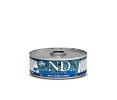 Farmina N&D cat OCEAN Trout & Salmon & Shrimps konzerva 80 g