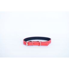 JK Kožený obojok Classic 40 cm červený
