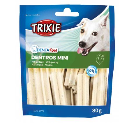 TRIXIE Denta Fun DENTROS MINI Light - tyčinky na čistenie zubov 80 g