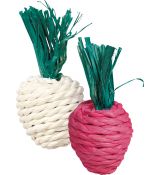 Trixie Sisal reďkovka biela a červená 8 cm (2 ks)