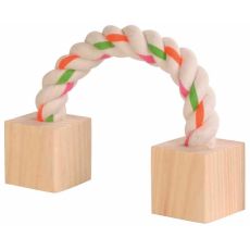 Trixie Bavlnený most s drevenými kockami pre hlodavce 20 cm