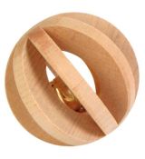 Trixie Drevený loptička s rolničkou, hračka pre morča, králika 6 cm