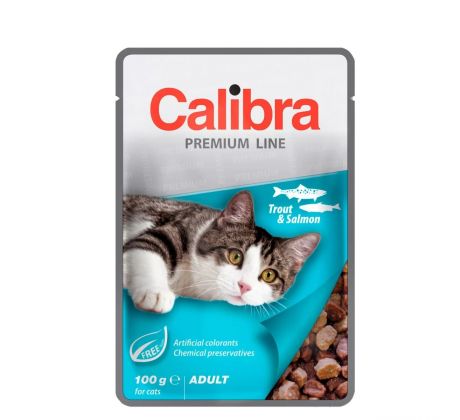 Calibra Cat kapsička Premium Adult Trout & Salmon 100 g