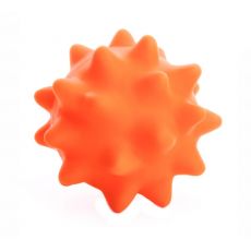 JK vinylová lopta s pichliačmi oranžová 9 cm
