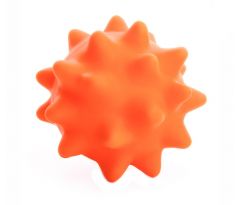 JK vinylová lopta s pichliačmi oranžová 9 cm