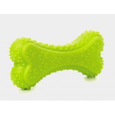 JK TPR kosť zelená pískacia, 12 cm