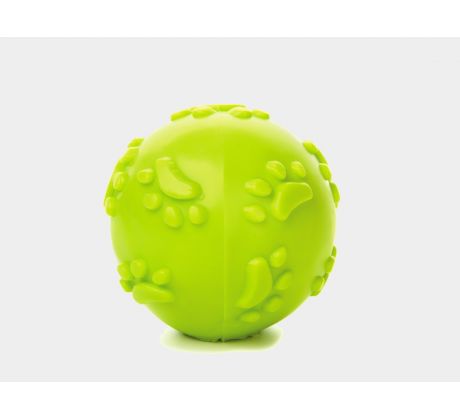 JK TPR pískacia loptička labky zelená, 6 cm