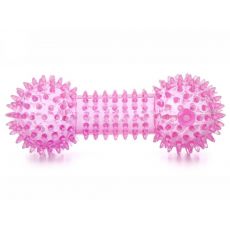 JK TPR pískacia činka s pichliačmi ružová 15 cm