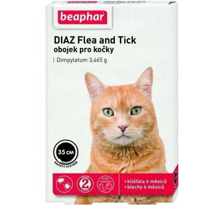 Beaphar DIAZ antiparazitný obojok pre mačky 35 cm