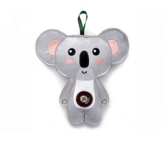 JK Koala, pískacia hračka z pevnej textilnej látky, 18 cm