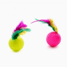 JK Loptička s pierkom 2 ks, 4 cm