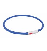 Trixie Flash USB svietiace obojok XS-XL 70 cm / 10 mm, - kráľovská modrá