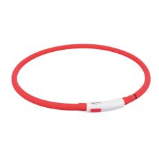 Trixie Flash USB svietiace obojok XS-XL 70 cm / 10 mm, - červená