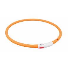 Trixie Flash USB svietiace obojok XS-XL 70 cm / 10 mm, - oranžová