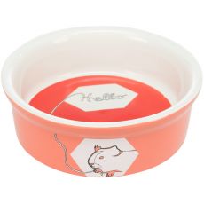 Trixie Keramická miska pre morčatá HELLO COMIC, 240ml/11cm, červená