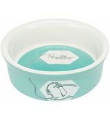 Trixie Keramická miska pre králiky HELLO COMIC, 240ml/11cm, modrá