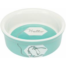 Trixie Keramická miska pre králiky HELLO COMIC, 240ml/11cm, modrá