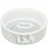 Trixie Keramická miska pre škrečky HELLO COMIC, 90ml/8cm, šedá